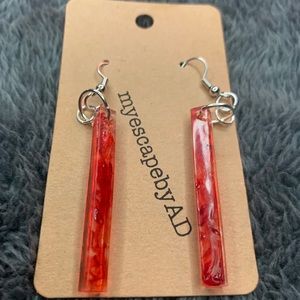 Red Rod Earrings